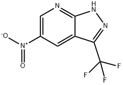 1H-Pyrazolo[3,4-b]pyridine, 5-nitro-3-(trifluoromethyl)- Structure