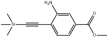 Benzoic acid, 3-amino-4-[2-(trimethylsilyl)ethynyl]-, methyl ester 구조식 이미지