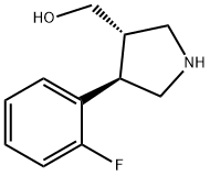 3-Pyrrolidinemethanol, 4-(2-fluorophenyl)-, (3S,4R)- Structure