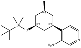 rel-4-[(1R,3S,5S)-3-[[(1,1-Dimethylethyl)dimethylsilyl]oxy]-5-methylcyclohexyl]-3-pyridinamine Structure