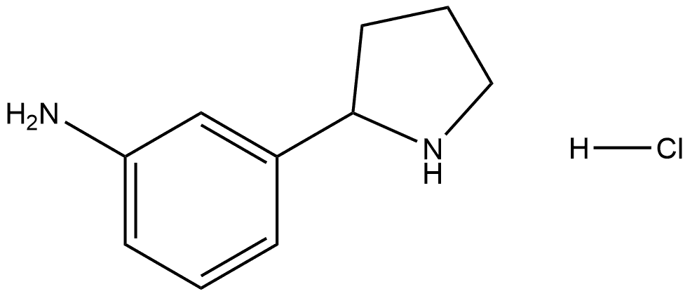 3-(pyrrolidin-2-yl)aniline hydrochloride Structure