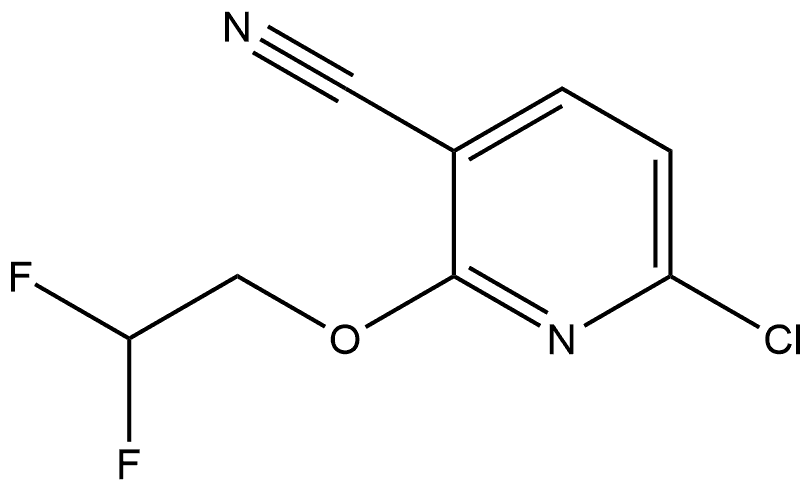 6-Chloro-2-(2,2-difluoroethoxy)-3-pyridinecarbonitrile Structure