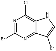 5H-Pyrrolo[3,2-d]pyrimidine, 2,7-dibromo-4-chloro- Structure