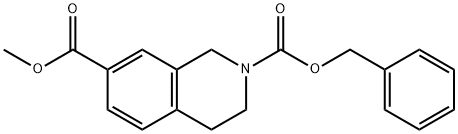 2,7(1H)-Isoquinolinedicarboxylic acid, 3,4-dihydro-, 7-methyl 2-(phenylmethyl) ester 구조식 이미지