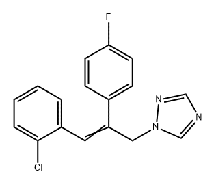 1H-1,2,4-Triazole, 1-[3-(2-chlorophenyl)-2-(4-fluorophenyl)-2-propen-1-yl]- Structure