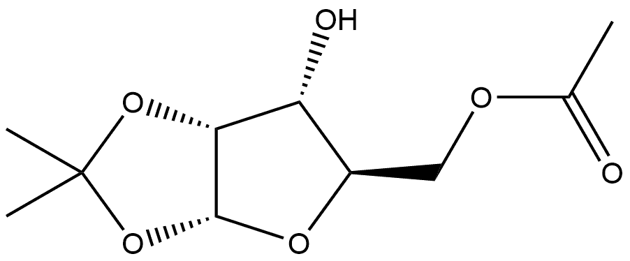 α-D-Ribofuranose, 1,2-O-(1-methylethylidene)-, 5-acetate Structure