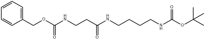 13-Oxa-2,6,11-triazapentadecanoic acid, 14,14-dimethyl-5,12-dioxo-, phenylmethyl ester 구조식 이미지