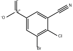 Benzonitrile, 3-bromo-2-chloro-5-nitro- Structure