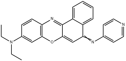 5H-Benzo[a]phenoxazin-9-amine, N,N-diethyl-5-(4-pyridinylimino)- Structure