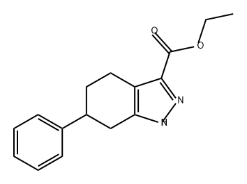 1H-Indazole-3-carboxylic acid, 4,5,6,7-tetrahydro-6-phenyl-, ethyl ester Structure