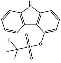 Methanesulfonic acid, 1,1,1-trifluoro-, 9H-carbazol-4-yl ester Structure