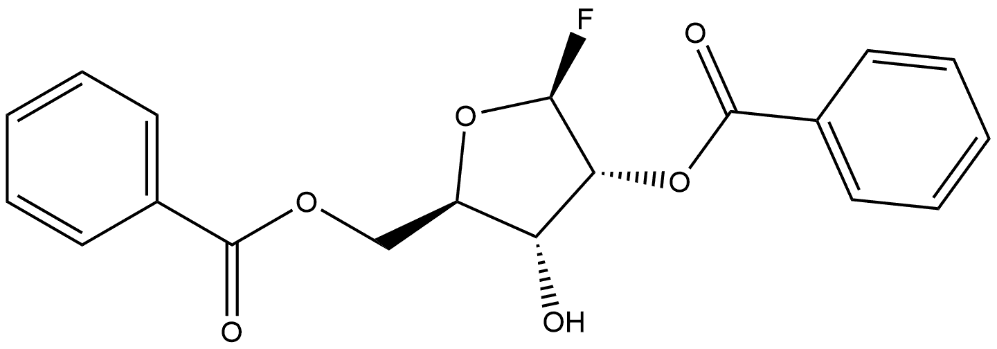 β-D-Ribofuranosyl fluoride, 2,5-dibenzoate Structure