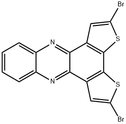 Dithieno[3,2-a:2'',3''-c]phenazine, 2,5-dibromo- Structure