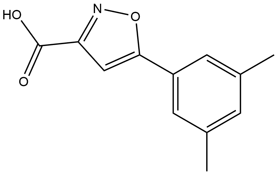 5-(3,5-Dimethylphenyl)-3-isoxazolecarboxylic acid Structure