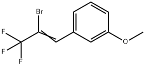 Benzene, 1-(2-bromo-3,3,3-trifluoro-1-propen-1-yl)-3-methoxy- Structure