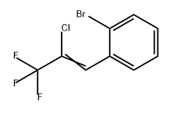 Benzene, 1-bromo-2-(2-chloro-3,3,3-trifluoro-1-propen-1-yl)- 구조식 이미지
