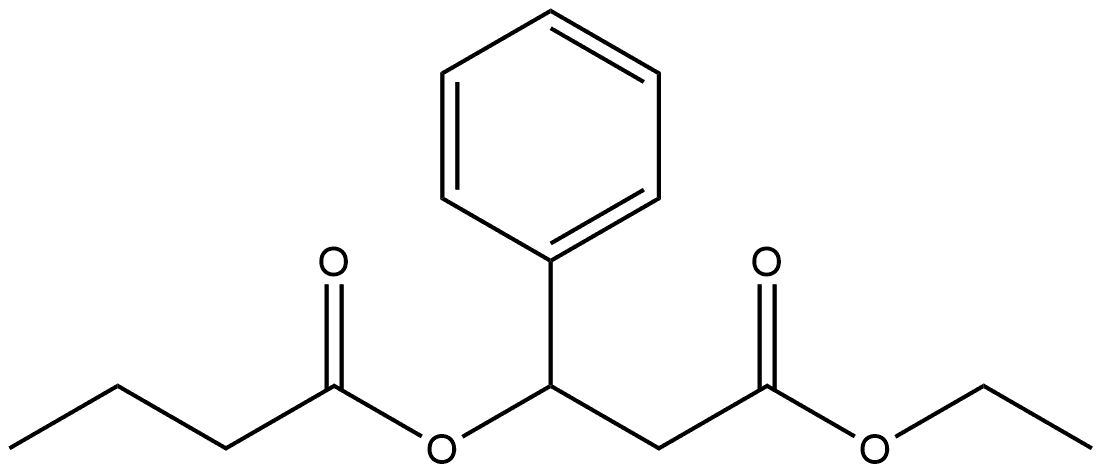 Benzenepropanoic acid, β-(1-oxobutoxy)-, ethyl ester 구조식 이미지