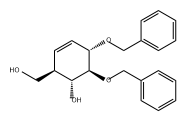 2-Cyclohexene-1-methanol, 6-hydroxy-4,5-bis(phenylmethoxy)-, (1R,4S,5S,6R)- Structure