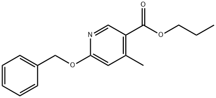 4-Methyl-6-(phenylmethoxy)pyridine-3-carboxylic acid propyl ester Structure