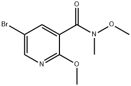 3-Pyridinecarboxamide, 5-bromo-N,2-dimethoxy-N-methyl- Structure