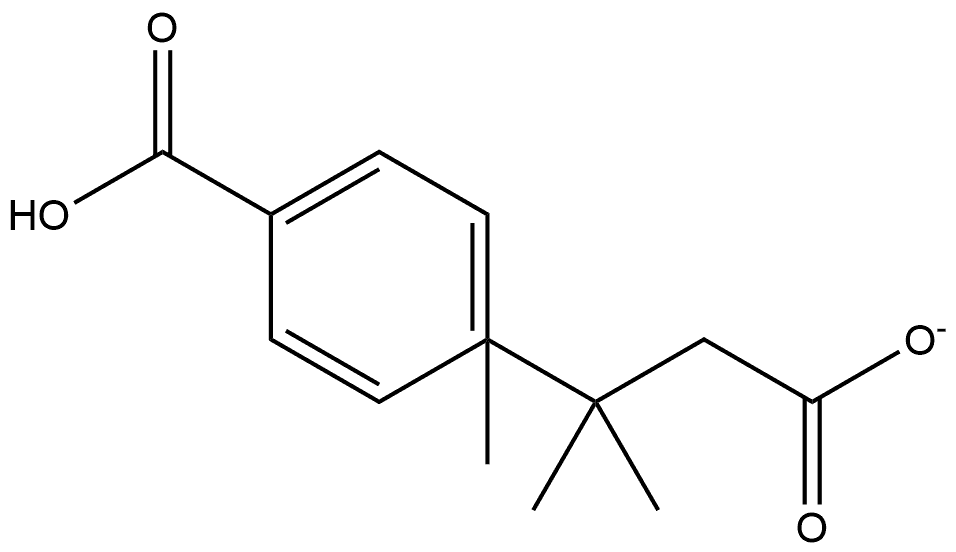 4-(4-methoxy-2-methyl-4-oxobutan-2-yl)benzoic acid Structure