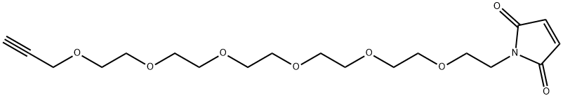 1H-Pyrrole-2,5-dione, 1-(3,6,9,12,15,18-hexaoxaheneicos-20-yn-1-yl)- Structure