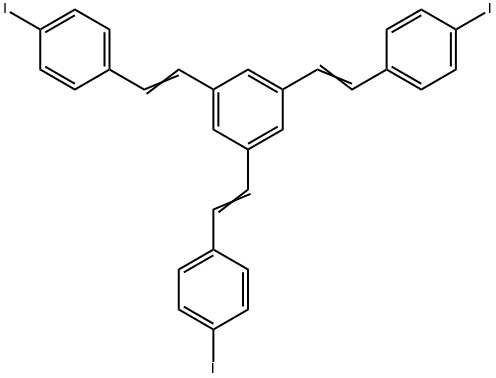 Benzene, 1,3,5-tris[2-(4-iodophenyl)ethenyl]- Structure