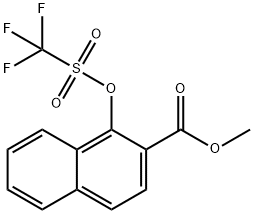 2-Naphthalenecarboxylic acid, 1-[[(trifluoromethyl)sulfonyl]oxy]-, methyl ester Structure