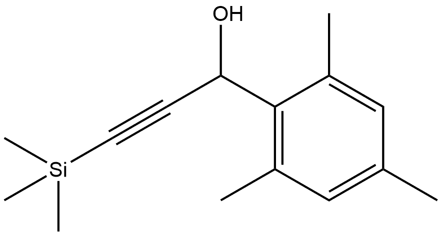 2,4,6-Trimethyl-α-[2-(trimethylsilyl)ethynyl]benzenemethanol 구조식 이미지