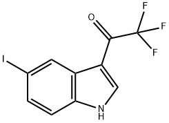 Ethanone, 2,2,2-trifluoro-1-(5-iodo-1H-indol-3-yl)- Structure