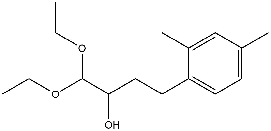 Benzenepropanol, α-(diethoxymethyl)-2,4-dimethyl- 구조식 이미지