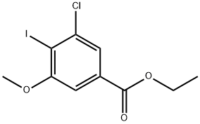 Benzoic acid, 3-chloro-4-iodo-5-methoxy-, ethyl ester Structure