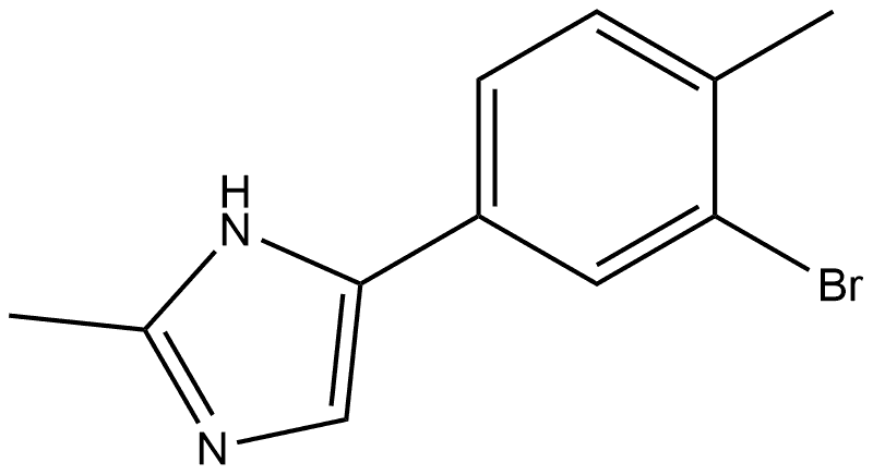 4-(3-bromo-4-methylphenyl)-2-methyl-1H-imidazole Structure