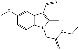 1H-Indole-1-acetic acid, 3-formyl-5-methoxy-2-methyl-, ethyl ester Structure