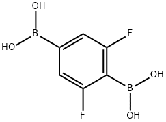 2,6-Difluoro-1,4-phenylenediboronic acid monohydrate Structure