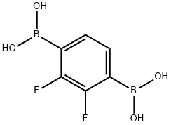 (2,3-difluoro-1,4-phenylene)diboronic acid Structure