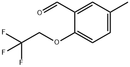 Benzaldehyde, 5-methyl-2-(2,2,2-trifluoroethoxy)- Structure