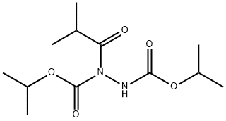 1,2-Hydrazinedicarboxylic acid, 1-(2-methyl-1-oxopropyl)-, 1,2-bis(1-methylethyl) ester Structure