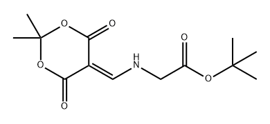 Glycine, N-[(2,2-dimethyl-4,6-dioxo-1,3-dioxan-5-ylidene)methyl]-, 1,1-dimethylethyl ester 구조식 이미지