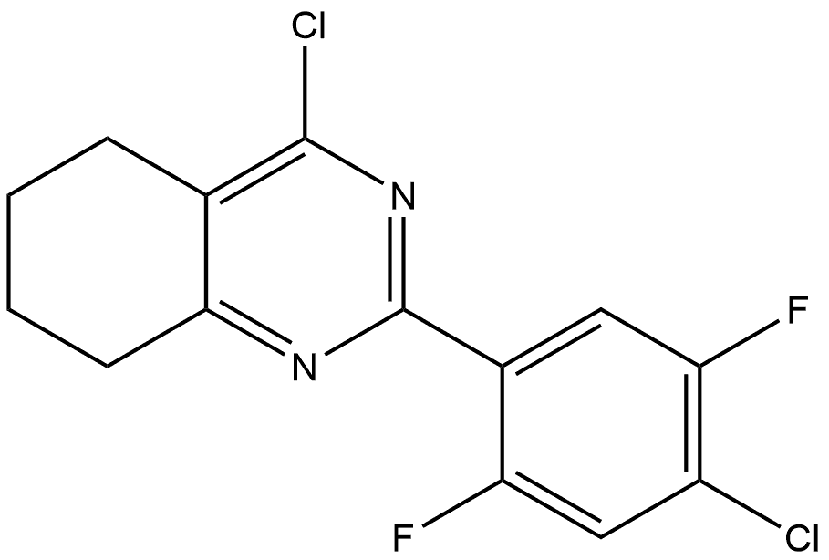 4-Chloro-2-(4-chloro-2,5-difluorophenyl)-5,6,7,8-tetrahydroquinazoline Structure