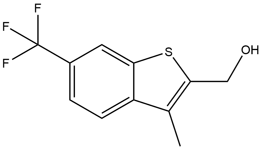 (3-methyl-6-(trifluoromethyl)benzo[b]thiophen-2-yl)methanol Structure