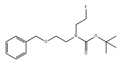 Carbamic acid, N-(2-fluoroethyl)-N-[2-(phenylmethoxy)ethyl]-, 1,1-dimethylethyl ester Structure