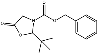 3-Oxazolidinecarboxylic acid, 2-(1,1-dimethylethyl)-5-oxo-, phenylmethyl ester Structure