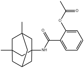 Benzamide, 2-(acetyloxy)-N-(3,5-dimethyltricyclo[3.3.1.13,7]dec-1-yl)- Structure