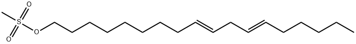 9,12-Octadecadien-1-ol, 1-methanesulfonate, (9E,12E)- Structure