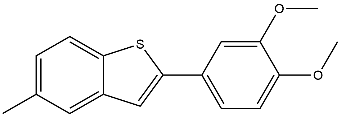 2-(3,4-Dimethoxyphenyl)-5-methylbenzo[b]thiophene Structure