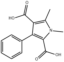 1,5-Dimethyl-3-phenyl-1H-pyrrole-2,4-dicarboxylic acid Structure