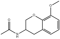 Acetamide, N-(3,4-dihydro-8-methoxy-2H-1-benzopyran-3-yl)- 구조식 이미지