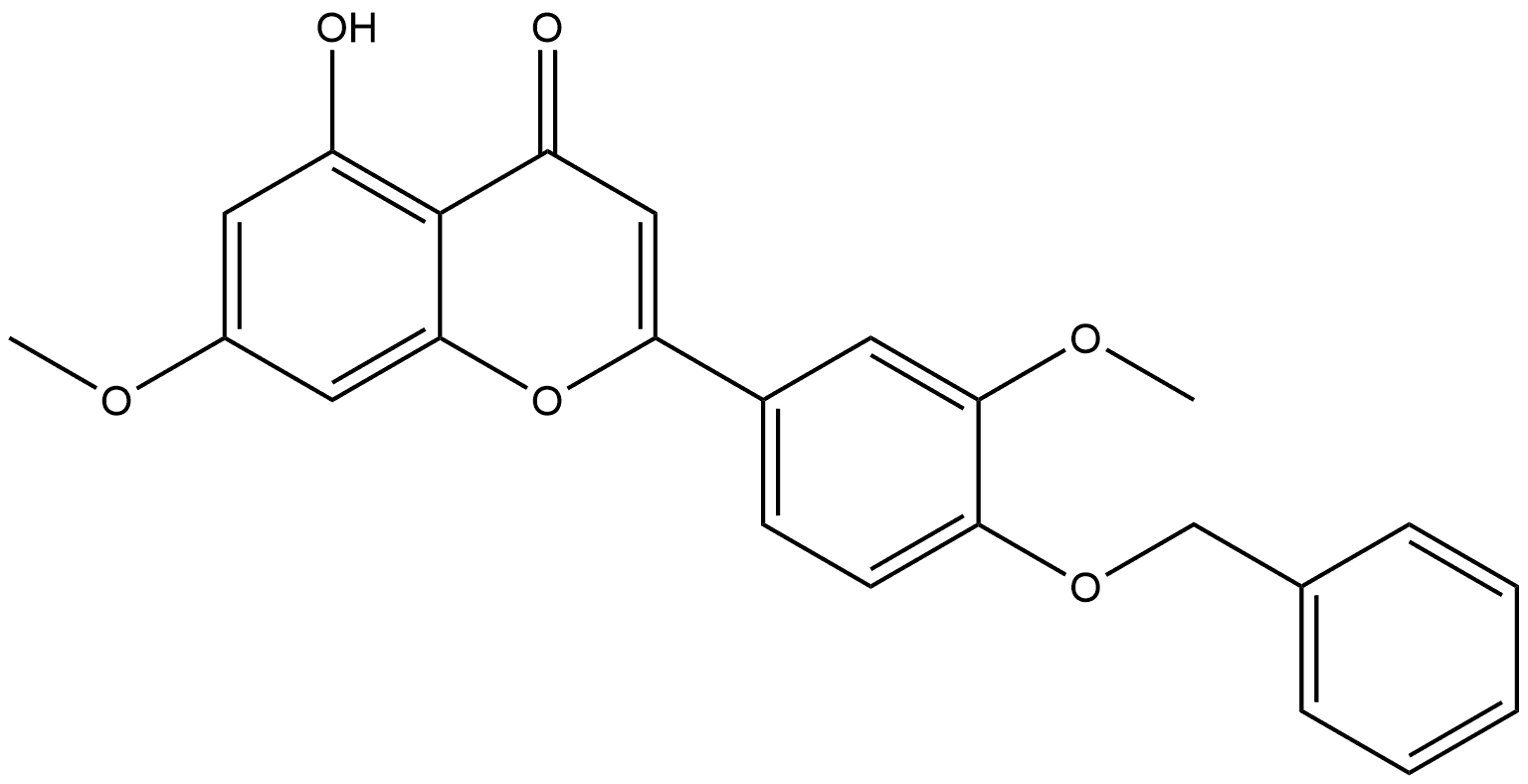 2-[4-(Benzyloxy)-3-methoxyphenyl]-5-hydroxy-7-methoxy-4H-chromen-4-one Structure