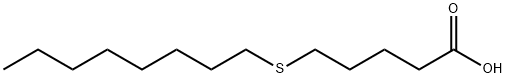 Pentanoic acid, 5-(octylthio)- Structure